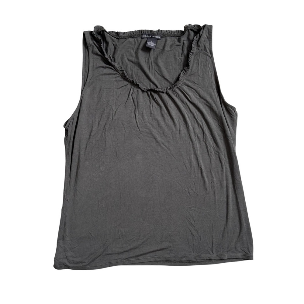 Chelsea & Theodore Sleeveless Ruffle Tank Top Size XL